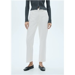 Jeans Blanca rectos crop