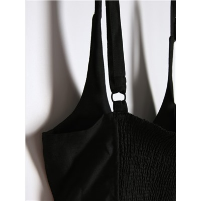 Crop Top aus Leinenmischung