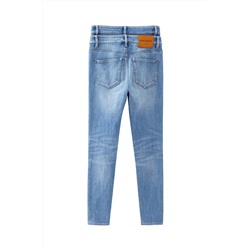 Vaquero skinny fit 7/8 de tiro alto Azul