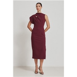 Платье бордо  EL3053