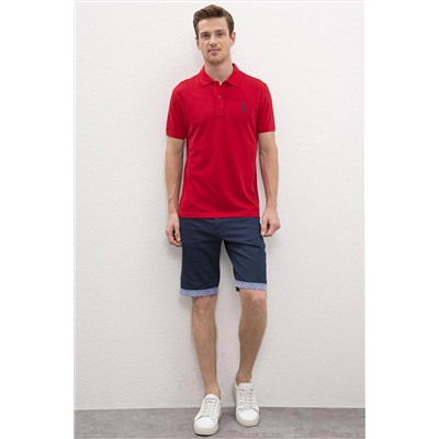 Erkek Kırmızı Basic Polo Yaka Tişört