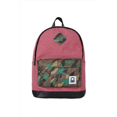 United Colors of Benetton Benetton Okul Sırt Çantası Pembe Kamuflaj 70433
