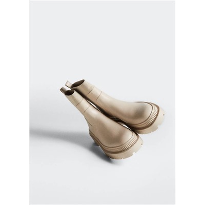 Botín combinado suela track -  Mujer | MANGO OUTLET Melilla