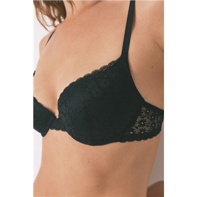 Sujetador push up GORGEOUS encaje floral negro