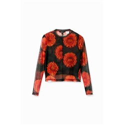 Camiseta tul floral