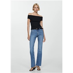 Jeans flare tiro medio