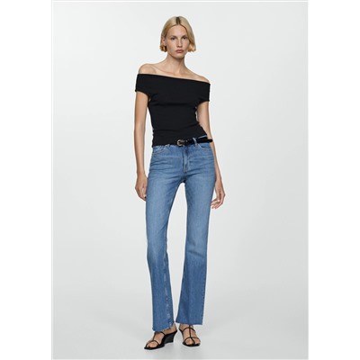 Jeans flare tiro medio