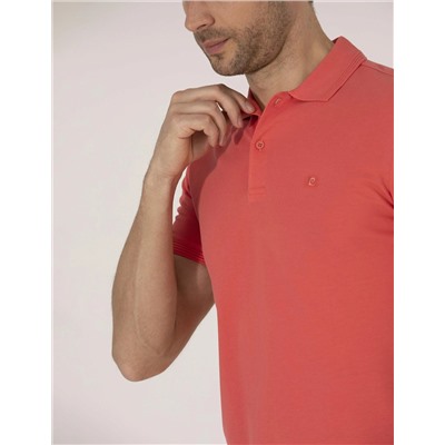 Pembe Slim Fit Polo Yaka Basic Tişört
