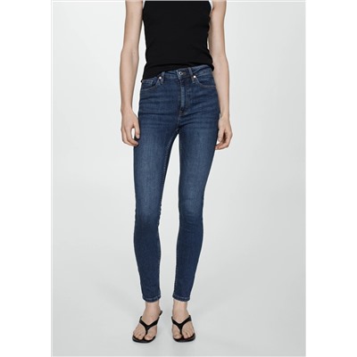 Jeans skinny tiro alto