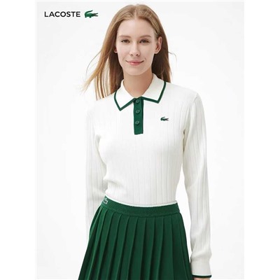 Женское классическое поло с длинным рукавом LACOST*E ОРИГИНАЛ!