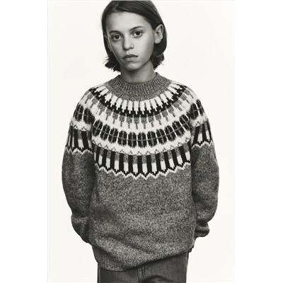 JACQUARD KNIT SWEATER