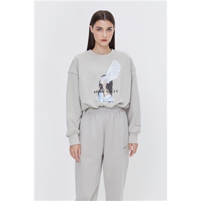 Sudadera de manga larga Gris claro