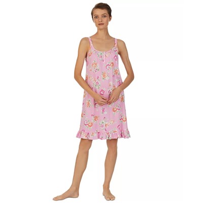 LAUREN RALPH LAUREN Women's Printed Ruffled Nightgown