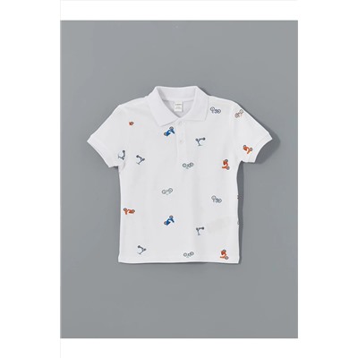LC Waikiki, Yeni Sezon Polo Yaka Baskili Erkek Cocuk Tisort - S56227Z1
