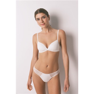 Sujetador CHARMING relleno encaje blanco