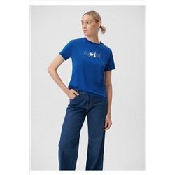 MaviKedi Logo Baskılı Tişört Regular Fit / Normal Kesim 1611478-32213