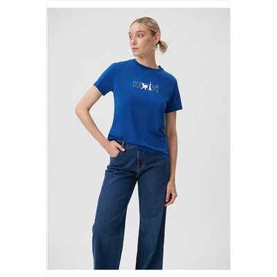 MaviKedi Logo Baskılı Tişört Regular Fit / Normal Kesim 1611478-32213