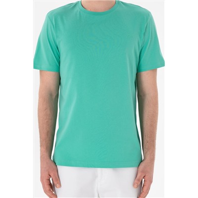 Erkek Regular Fit Bisiklet Yaka Mint Basic Tişört
