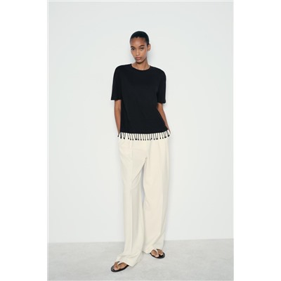 JEWEL FRINGE T-SHIRT