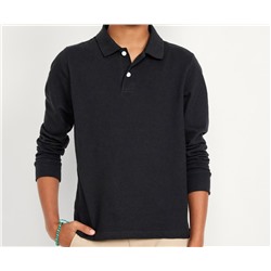 School Uniform Long-Sleeve Polo Shirt for Boys