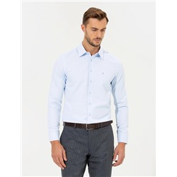 Açık Mavi Slim Fit Uzun Kollu Gömlek