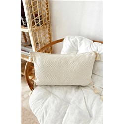 Realhomes Handmade Elişi Natural Buldan Bezi Otantik Organik Pamuklu Püsküllü Kırlent Kılıfı BULDAN-KirlentTekli