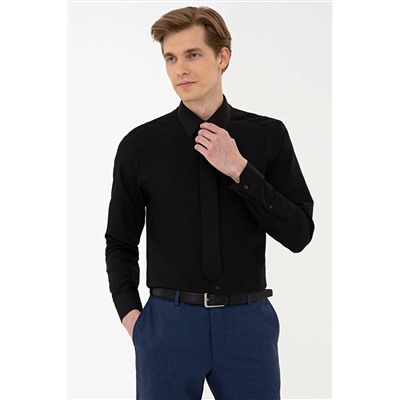 Pierre Cardin Siyah Slim Fit Basic Gömlek G021GL004.000.1295906