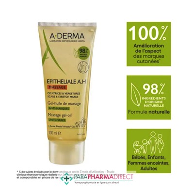 A-Derma Epitheliale A.H DUO Massage Gel-Huile de Massage 100ml