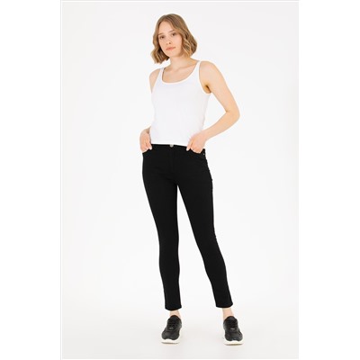 Kadın Siyah Toothpick Fit Pantolon