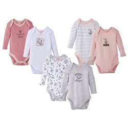 2 Baby Mädchen Langarmbodys