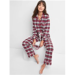 Flannel PJ set with eye mask