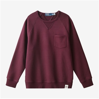Утепленный свитшот с рукавами реглан и накладным карманом Polo Ralph Laure*n