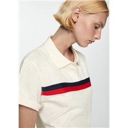 Polo crop detalle rayas