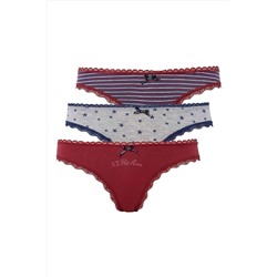 U.S. Polo Assn.3 lü Kadın Slip Külot