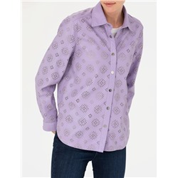 Eflatun Comfort Fit Uzun Kollu Gömlek