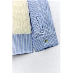 CONTRAST SHIRT SWEATER