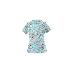 UA Gypsy Jewel Angel Blue Scrub Top
