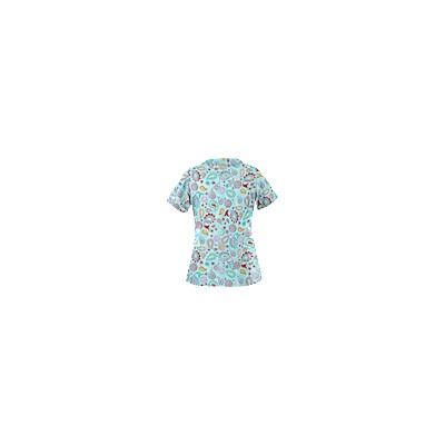 UA Gypsy Jewel Angel Blue Scrub Top