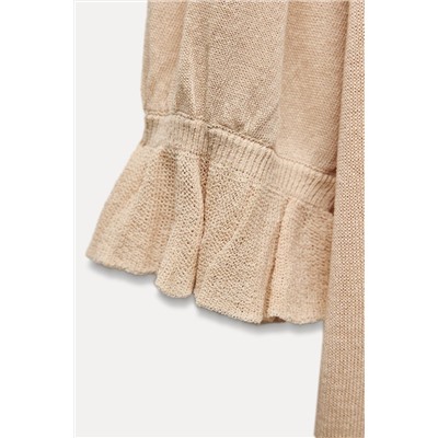 RUFFLED KNIT TOP
