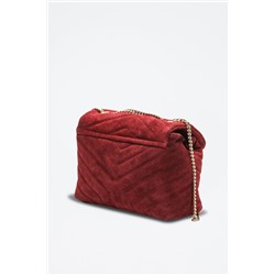 Bandolera de piel Mini Vivi Burdeos