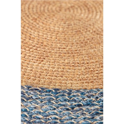 Vernal Yuvarlak Kilim - Naturel/Mavi - 100 cm