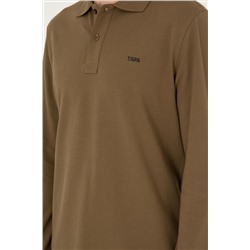 Erkek Haki Basic Sweatshirt