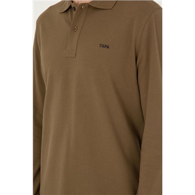 Erkek Haki Basic Sweatshirt