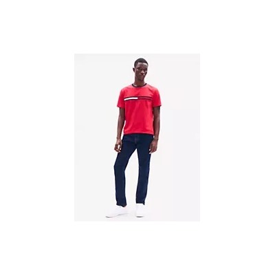 Embroidered Flag Stripe Logo T-Shirt