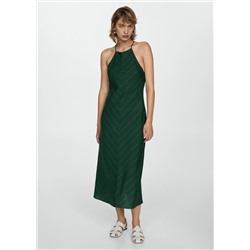 Vestido halter raya diplomática