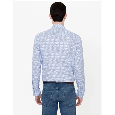Mavi Slim Fit Uzun Kollu Gömlek