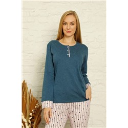 ALİMER Mavi Yıldızlar Bayan Pijama Takımı 2633uk 2333UK