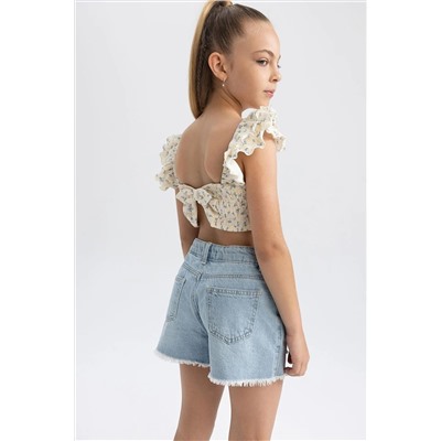 Defacto Kız Çocuk Fitted Kısa Kollu Tişört B0780A823HS