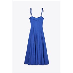 MIDI POPLIN DRESS WITH BOWS
