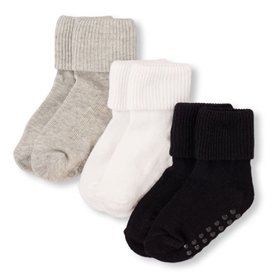 Unisex Baby And Toddler Basic Triple Roll Socks 3-Pack